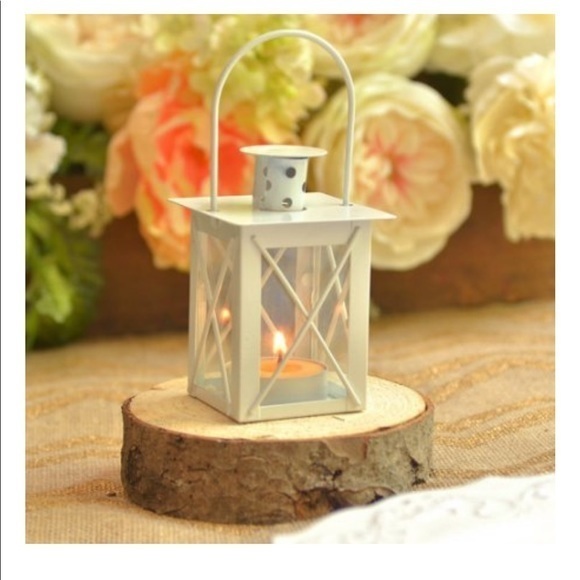 White Lantern Candle Holder - Elegant Wedding Favors for Guests - Picture 6 of 9
